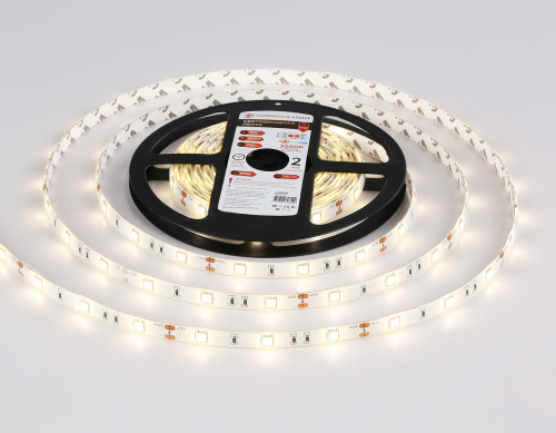 Светодиодная лента 12В 5050 30Led 7.2Вт/м 3000K IP65 5м фото 4