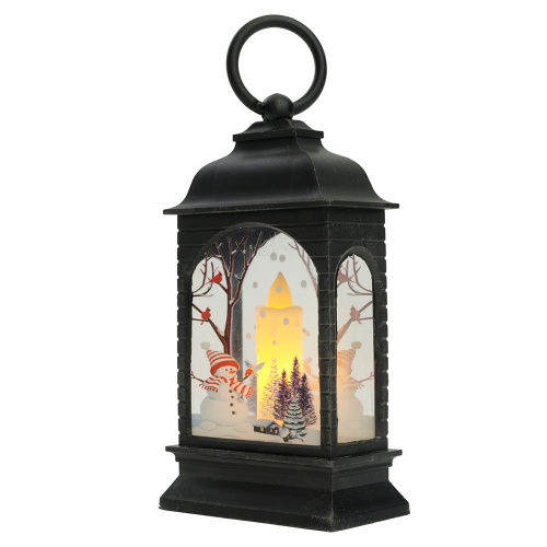 Световая фигура Свеча "Снеговик" 1LED (батарейки в компл), 12,5см, черный, LT128 фото 4