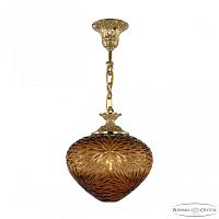 Подвесной светильник бронзовый с хрусталём 7003P/23 G Amber/H-1A