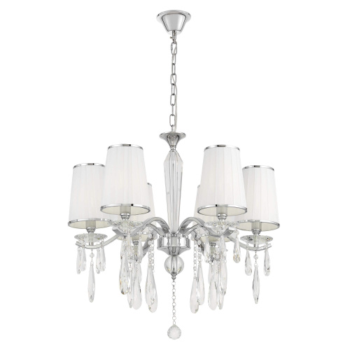 Хрустальная подвесная люстра Lumina Deco Alessia LDP 1726-6 CHR Хрустальная подвесная люстра Lumina Deco Alessia LDP 1726-6 CHR
