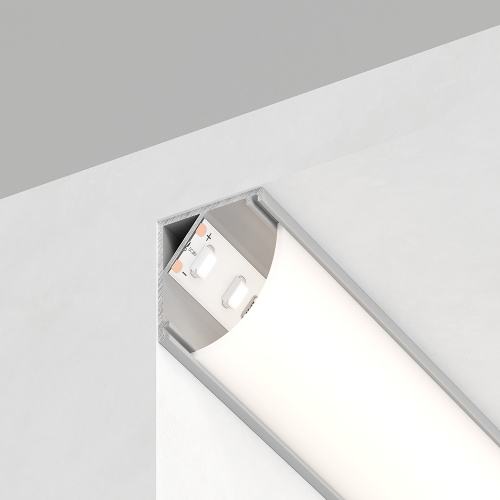 Профиль алюминиевый угловой круглый, серебро, CAB280