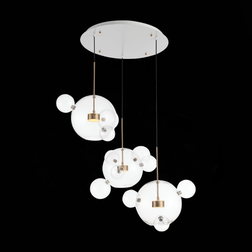 SL1133.203.03 Светильник подвесной ST-Luce Белый,Латунь/Прозрачный LED 3*14W 3000K  (из 4-х коробок) BOPONE фото 5