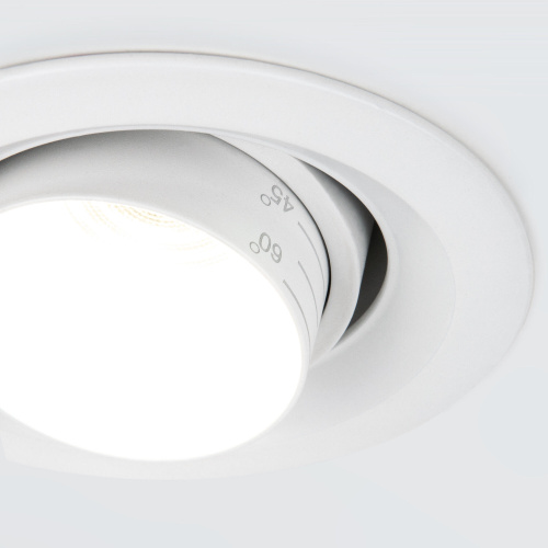 Встраиваемый светодиодный светильник с регулировкой угла освещения 9919 LED 10W 4200K белый фото 4 Встраиваемый светодиодный светильник с регулировкой угла освещения 9919 LED 10W 4200K белый фото 4