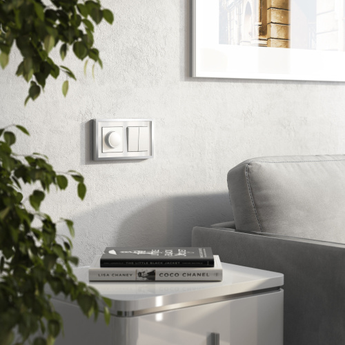 Рамка из металла на 2 поста Baguette белый/серебро W0022850 фото 4 Рамка из металла на 2 поста Baguette белый/серебро W0022850 фото 4