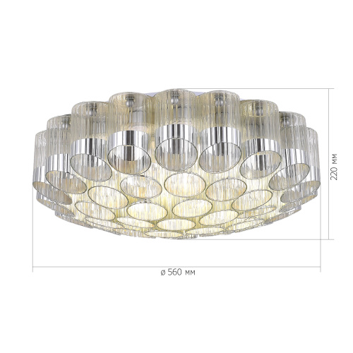 SL1662.102.19 Светильник потолочный ST-Luce Никель/Никель, Прозрачный E14 19*60W ACCORD фото 2