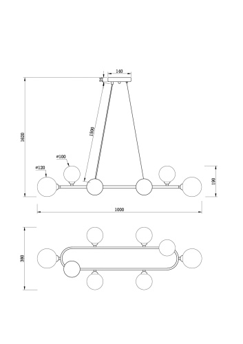 Подвесной светильник Freya FR5222PL-08B фото 4