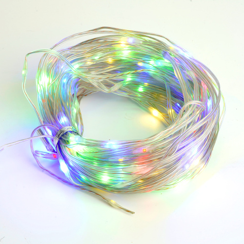 Светодиодная гирлянда Feron CL578 линейная Роса (на плоском проводе) 220V мультиколор c питанием от сети фото 3