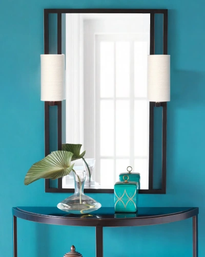 Черное зеркало с бра "Дуглас" Черное зеркало с бра "Дуглас"