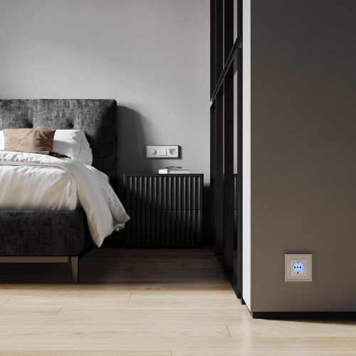 Розетка с подсветкой (белый матовый) W1171461 фото 2 Розетка с подсветкой (белый матовый) W1171461 фото 2