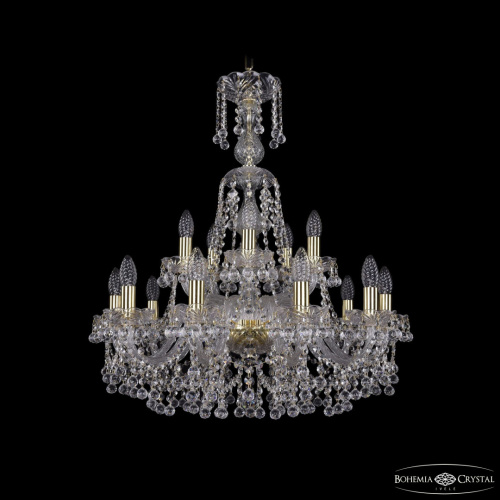 Люстра хрустальная 1409/10+5/240/XL-77 G Люстра хрустальная 1409/10+5/240/XL-77 G