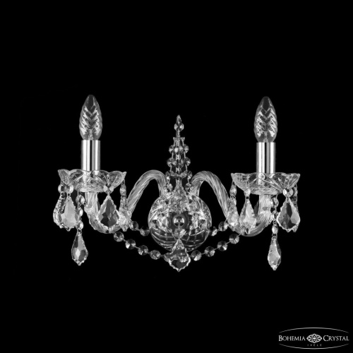 Бра хрустальные 1411B/2/160 Ni Leafs Bohemia Ivele Crystal (Богемия Ивеле Кристалл)