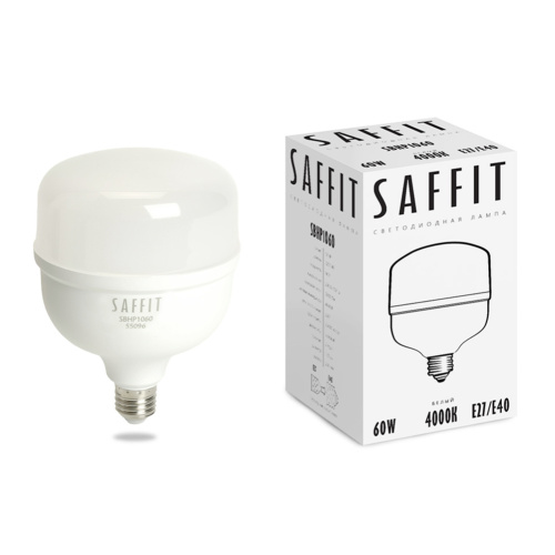 Лампа светодиодная SAFFIT SBHP1060 E27-E40 60W 230V 4000K Лампа светодиодная SAFFIT SBHP1060 E27-E40 60W 230V 4000K