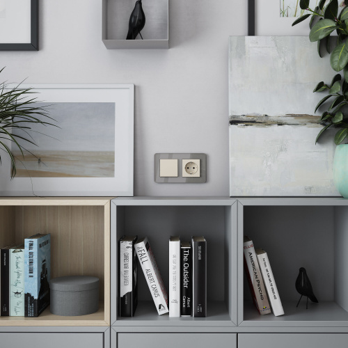 Рамка из стекла на 2 поста Elite дымчатый W0022417 фото 5