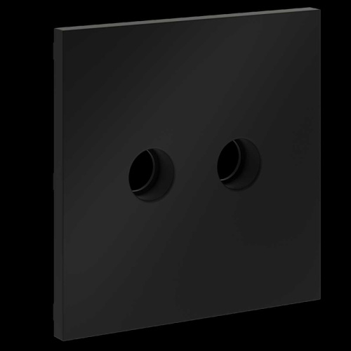 Накладка для розетки телевизионной оконечной TV+SAT S70 (черный матовый) Voltum VLS001608