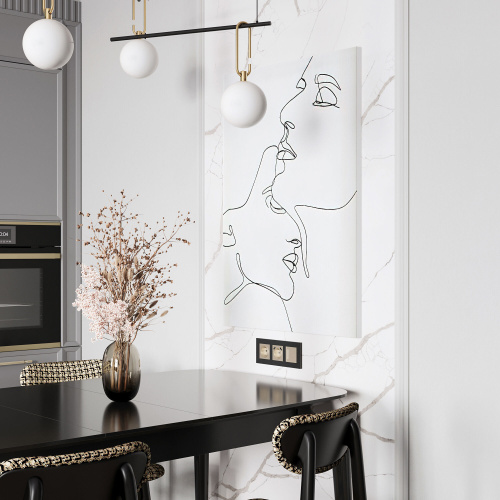 Рамка из поликарбоната на 3 поста Slab черный софт W0032908 фото 2 Рамка из поликарбоната на 3 поста Slab черный софт W0032908 фото 2