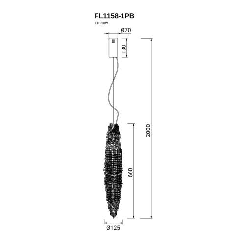 Подвесной светильник Primo FL1158-1PB фото 4