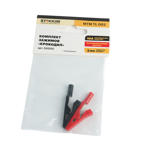 MTM TL 002 Комплект зажимов "крокодил", медь, красный/черный фото 3