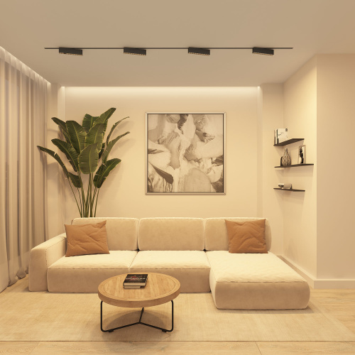 DK6434-BK Поворотный однофазный трековый светильник EDDER со светодиодом L273mm 220V 20W 30° 3000K IP20 черный алюминий фото 3