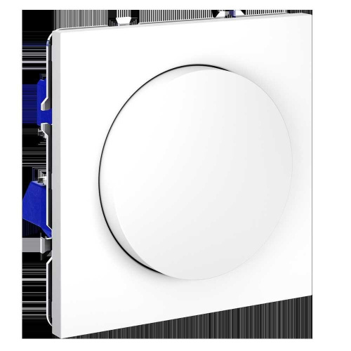 Светорегулятор встраиваемый Voltum S70 поворотно-нажимной 600 Вт, (белый матовый) VLS070302