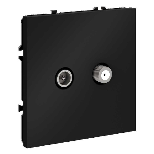 Розетка телевизионнная встраиваемая Voltum S70 оконечная TV+SAT, (черный матовый) VLS060408 Розетка телевизионнная встраиваемая Voltum S70 оконечная TV+SAT, (черный матовый) VLS060408