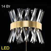 Citilux Ричард CL336313 LED Бра хрустальное с выключателем Бронза