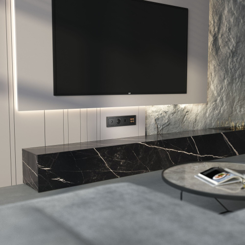 Рамка из поликарбоната на 4 поста Hammer черный W0042408 фото 4