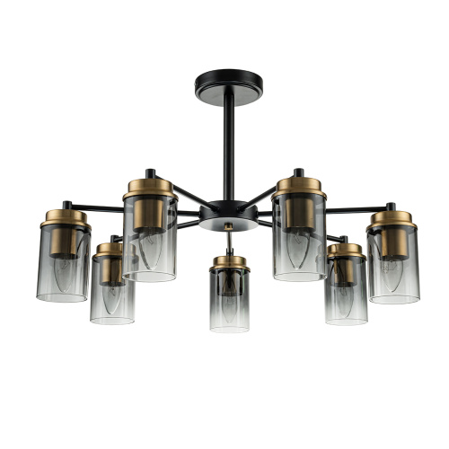 Светильник на штанге Escada 2118/7P E14*40W Black/Brass фото 2 Светильник на штанге Escada 2118/7P E14*40W Black/Brass фото 2