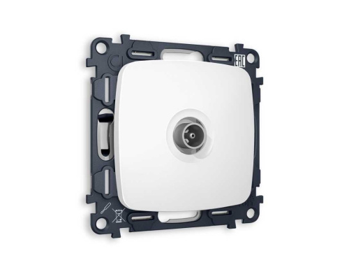 Комплект механизма TV розетки проходной AMBRELLA VOLT OMEGA Белый матовый 5-1000 MHz 4dB QUANT (OP1330, VM211) MO133030 Комплект механизма TV розетки проходной AMBRELLA VOLT OMEGA Белый матовый 5-1000 MHz 4dB QUANT (OP1330, VM211) MO133030