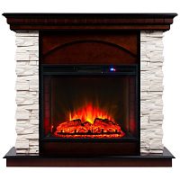 Каминокомплект ELFORD/РАЛЬ Ф Античный дуб с очагом Электроочаг SPARTA 25.5