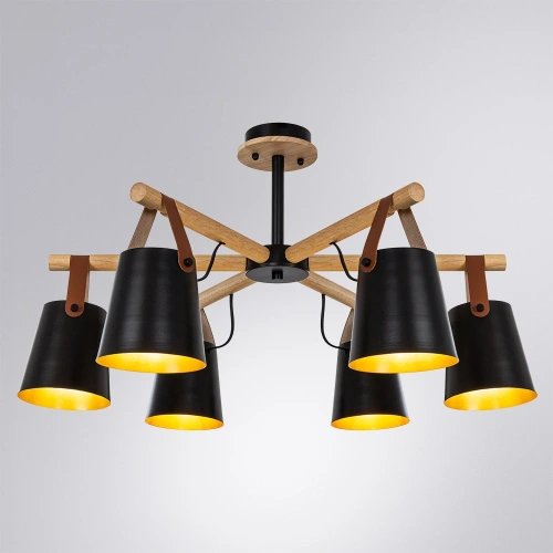 Потолочная люстра Arte Lamp THOMAS A7032PL-6BK фото 2 Потолочная люстра Arte Lamp THOMAS A7032PL-6BK фото 2