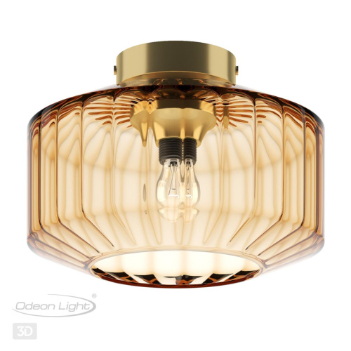 4747/1C PENDANT ODL21 409 янтарный/бронзовый Светильник потолочный E27 1*60W BINGA