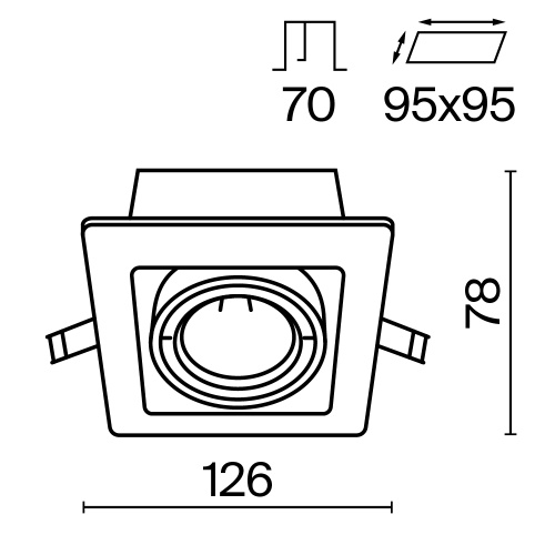 Встраиваемый светильник Technical DL008-2-01-W фото 3