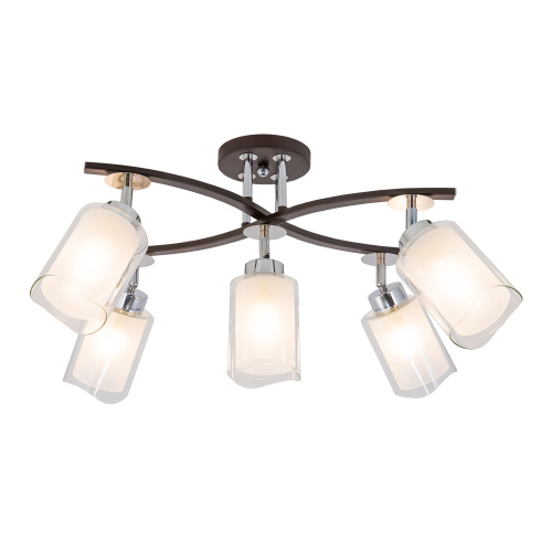 Citilux Фортуна CL156152 Люстра с поворотными плафонами Венге Хром Citilux Фортуна CL156152 Люстра с поворотными плафонами Венге Хром