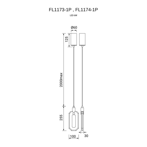 Подвесной светильник Flagranti Chrome FL1174-1P фото 2