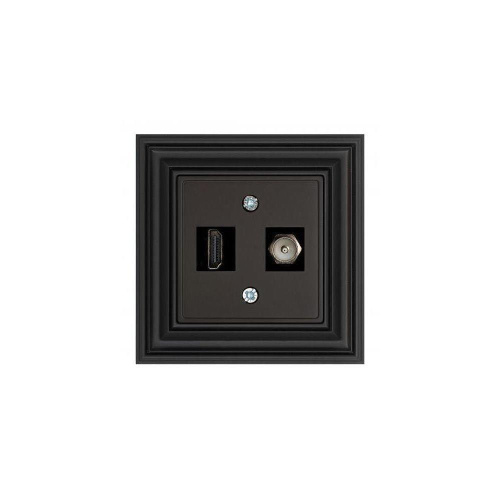 Розетка HDMI/TV Liregus Retro черный матовый 29-238 Розетка HDMI/TV Liregus Retro черный матовый 29-238