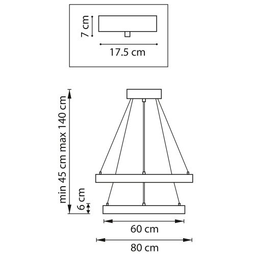 748127 Люстра SATURNO LED 84W 5800LM 70G ЧЕРНЫЙ 3000-6000K фото 6
