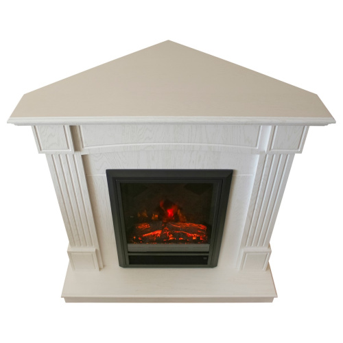 Каминокомплект ANDREA CORNER/АЛЬФА УГЛ. Беленый дуб с очагом Электроочаг MAJESTIC LUX RC/МАДЖЕСТИК С ПУЛЬТОМ фото 7