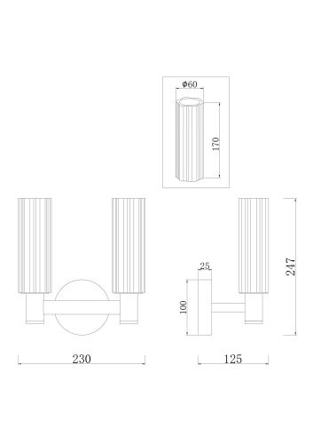 Настенный светильник (бра) Freya FR5167WL-02BS фото 2 Настенный светильник (бра) Freya FR5167WL-02BS фото 2