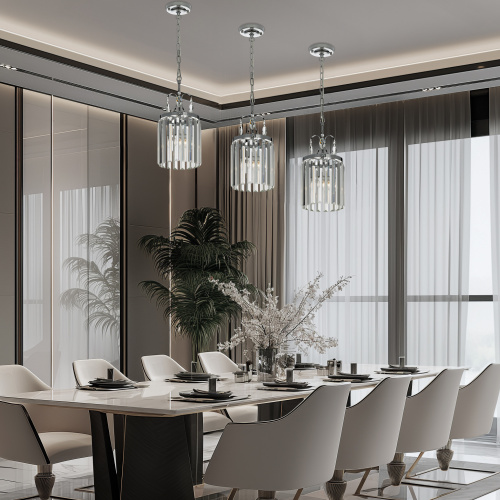 Citilux Инга CL335111 Подвесной хрустальный светильник Хром фото 6 Citilux Инга CL335111 Подвесной хрустальный светильник Хром фото 6