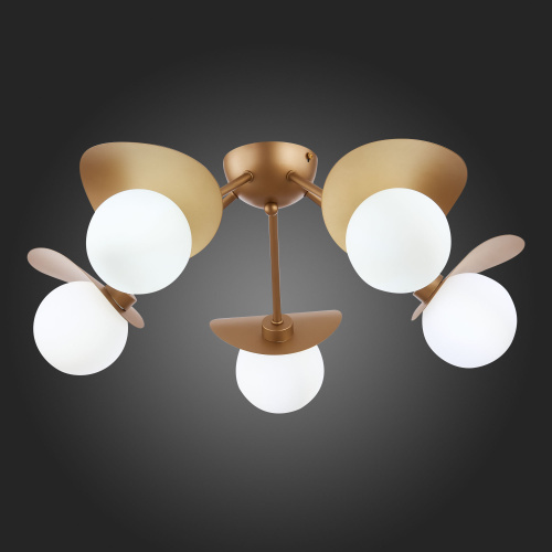 SLE220502-05 Светильник потолочный Золотистый/Белый G9 5*5W BOLZANO фото 6