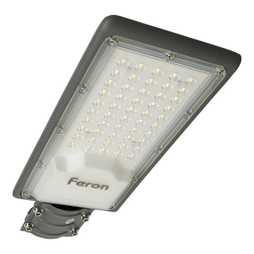 Светодиодный уличный консольный светильник Feron SP3031 30W 6400K 230V, серый фото 7