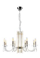 Crystal Lux Люстра Crystal Lux AURELIO SP8 GOLD+CHROME/TRANSPARENT