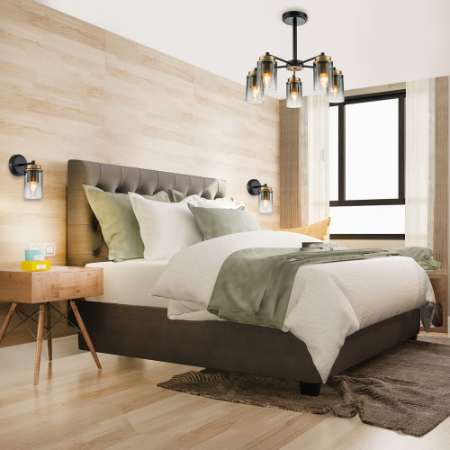 Светильник на штанге Escada 2118/5P E14*40W Black/Brass фото 5 Светильник на штанге Escada 2118/5P E14*40W Black/Brass фото 5