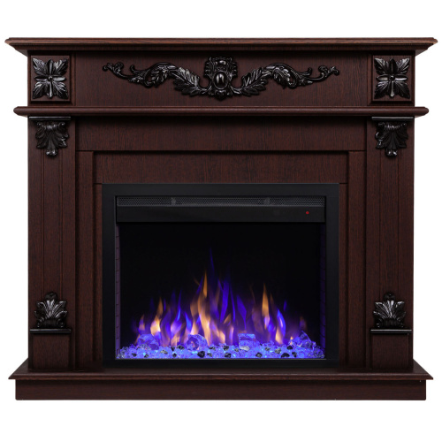 Электрокамин RealFlame Philadelphia 25,5/26 DN орех с очагом Saphir 25,5 фото 2