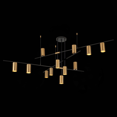 SL1206.402.12 Светильник потолочный ST-Luce Черный/Латунь GU10 12*7W SORMANO SL1206.402.12 Светильник потолочный ST-Luce Черный/Латунь GU10 12*7W SORMANO