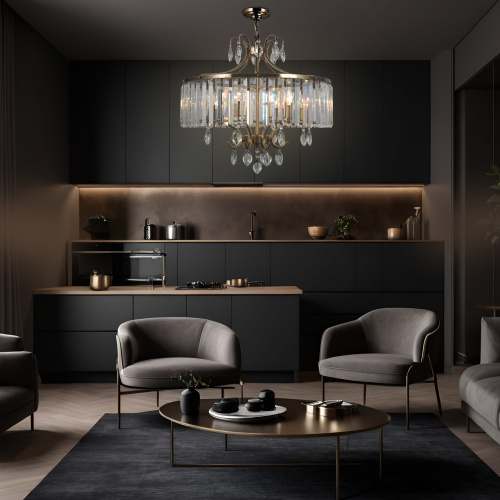 Citilux Инга CL335183 Люстра подвесная хрустальная Бронза фото 13 Citilux Инга CL335183 Люстра подвесная хрустальная Бронза фото 13