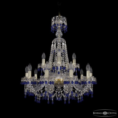 Люстра хрустальная 1410/10+5/240/XL-80 G V3001 Bohemia Ivele Crystal (Богемия Ивеле Кристалл)