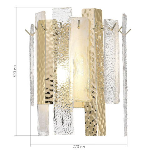 SL1636.201.02 Бра ST-Luce Золотистый/Белый, Золотистый E14 2*40W SCOLARE фото 2