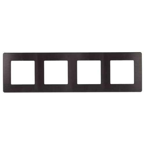 Рамка 4-постовая ЭРА 12 сатин антрацит 12-5104-05 Б0052533 Рамка 4-постовая ЭРА 12 сатин антрацит 12-5104-05 Б0052533