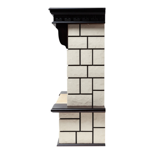 Каминокомплект STONE/СТОУН Античный дуб с очагом Электроочаг MAJESTIC LUX/МАДЖЕСТИК фото 2